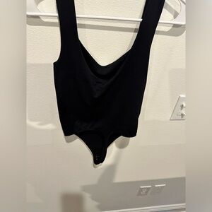 Free People Black Bodysuit Top
